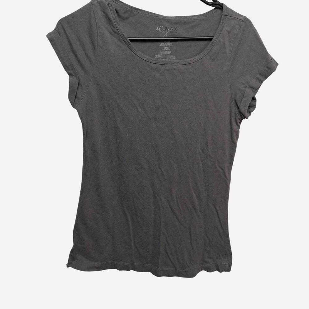 Gray miley cyrus cotton t-shirt